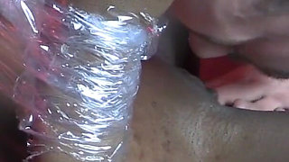 Horny student fucked twice with foil bondage - Part 1