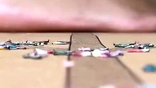 Giantess Smashing Little People on Yoga Mat