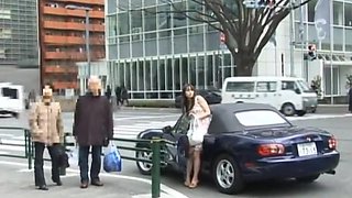 Naughty Asian chick in public sex action