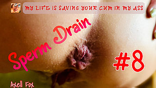 Sperm Drain 8. French MILF Drains Cum in Bathroom! X-ray Design.