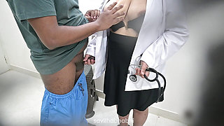 Doctor having fun with a patient