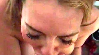 Mexicana blowjob with her big boobs