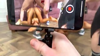Monika Fox Takes 4 Monster Cocks - BTS Russian Gangbang with Balls Deep Anal & DAP