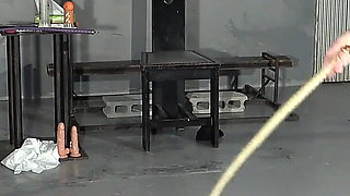 Two Masochists Push Each Other's Asses with Anal Dildos Inserted, Masturbation Show, Licking and Cleaning Own Semen