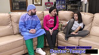 Dr. Tampa conducts a pre-employment physical on Alix Avery while exploring her medical fetishes