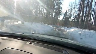 Naked Russian Babe Pours Washing Liquid on Her Big Ass
