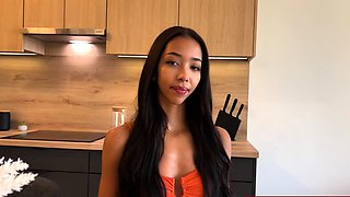 Tiny Filipina teen loves a big cock deep