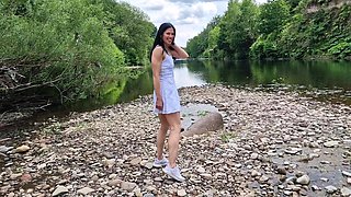 Outdoor Nude Gaping My Pussy and Peeing