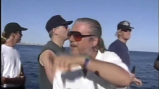 Sex orgy on the yacht pussy licking pussy fucking dildo playing