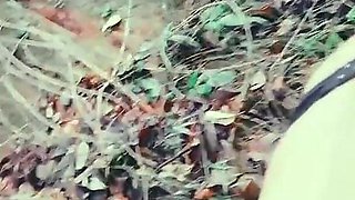 Auntie Hard Fucked in the Behind the House Outdoor