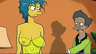 Simpson characters enjoy sexual and kinky perversions in this cartoon parody