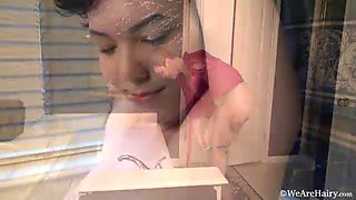 Dmitri Vosche masturbates in her soapy bubble bath - WeAreHairy