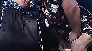 My Girlfriend Holds My Dick While I Pee and Then Gives Me a Blowjob in Outdoor