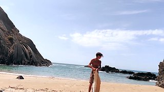 Amateur couple has steamy fuck on the beach - Real Couple