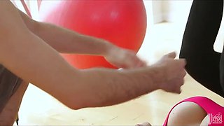 Flexible Latina does her yoga routine to tease her man into sex