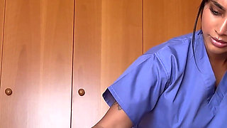 Big Ass Nurse Lets Her Patient Cum in Her Ass When the Doctor Leaves- Yasmina Khan