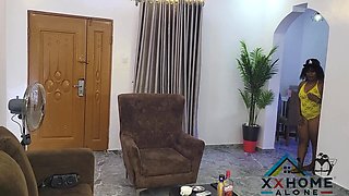 Lagos Hot Babe Get Herself Into an House Party by Fucking the Bouncer