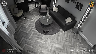 Home Visit to the User - Cheeky Cleaning Show and Hot Pee on the Living Room Floor!