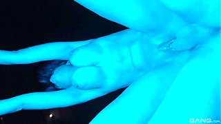 A stunning Latina slut has her pussy pleased with love and passion