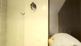 Hot Latina Neighbor Squirts in Bathroom - Secret Masturbation Fetish