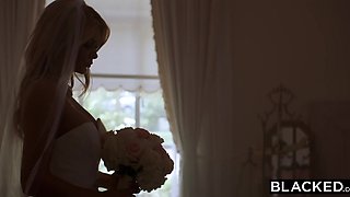 Slim Busty Blonde Bride Cheats On Her Fiancé, Running Away From The Wedding To Enjoy Massive BBC