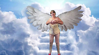 Granny Angel Red Shoes Dildo Blacking, Pussy Licking & Missionary Fucking Heaven 1 16 22