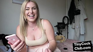 Ruthless SPH domina mocks micro dick