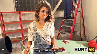 Hunt4k. promiscuous employee doesn't mind to bang her boss in front of her bf