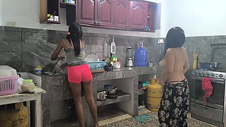 We Are Cooking Lunch and Then We Start Undressing in the Kitchen