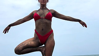 Buried in the Sand & Beach Yoga - Double the Show