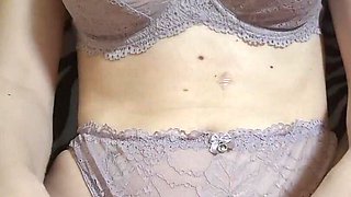 Adorable Sexy Elza Kom Spanks Doll on Ass and Stretches Holes.
