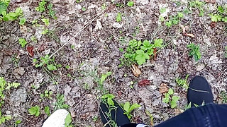 A Friend Sucks My Dick in a Park and Swallows Cum