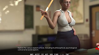 A video game about a cute schoolgirl and a sexy milf teacher.