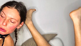 Prostate massage fucking his ass pouring milk into his ass