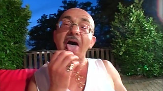 Old man love blonde milf hand in ass