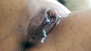 Huge Clit Girl in Threesome Anal Cuckold