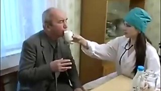 Natalia Sedova - Russian Nurse and an old patient
