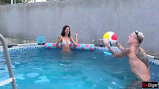 Rough Gangbang Party By The Pool Hardcore Sex And Creampie 25 Min
