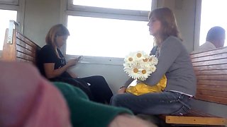 Flashing on a train