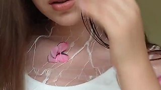 I Slowly Undress on the Bed and Finger My Wet Pussy Until I Cum Hard.