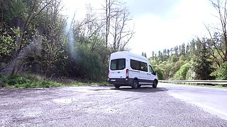 Broken Car wet Nuria Millan, 5on1 gangbang, ATM, Balls Deep