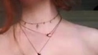 Great Big Boobs On Masturbating Redhead