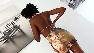 Ebony Big Tits Bikini Model Fucked Rough