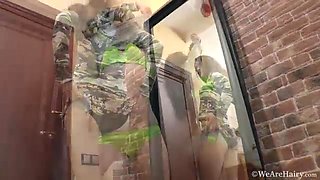 Lisa Li masturbates by her mirror until orgasming - WeAreHairy