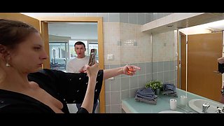 MOMMY4K. Sexy MILF doesnt care about whats going on beyond her bathroom