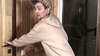 Dirty Russian tramps get saved by hump and porno. Let's