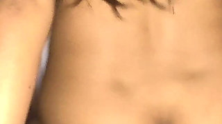 Big Ass Asian Whore Begs for Cream From White Dick