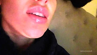 Doll with sensuous lips is doing softcore stuff on web cam, because it perceives so boinking superb