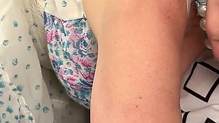 Granny in Pantyhose Gets Anal Fucked by Hunk