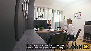 LOAN4K. Czech girl with huge boobs is sucking clerk's big cock in his office